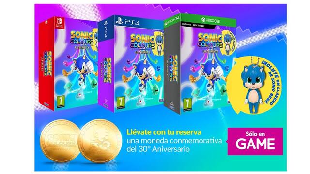 Sonic Colours: Ultimate y su reserva en GAME