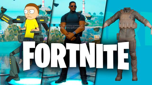 Nuevas skins filtradas de Fortnite: Will Smith, Morty y Tyler Rake.