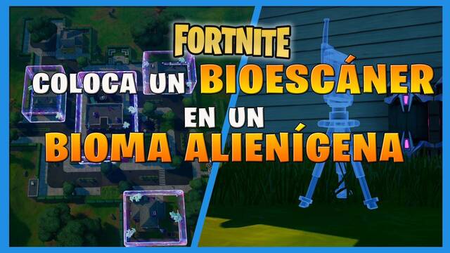 Fortnite: c�mo y d�nde colocar un bioesc�ner en un bioma alien�gena - Fortnite Battle Royale