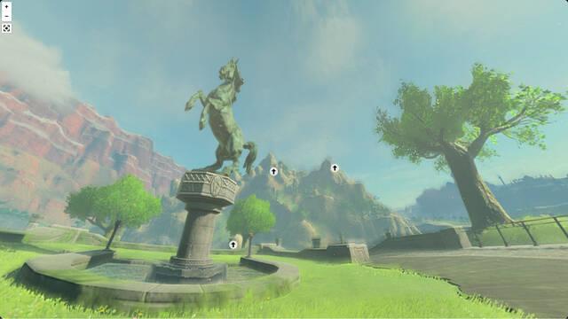 Un mapa al estilo Street View de The Legend of Zelda: Breath of the Wild