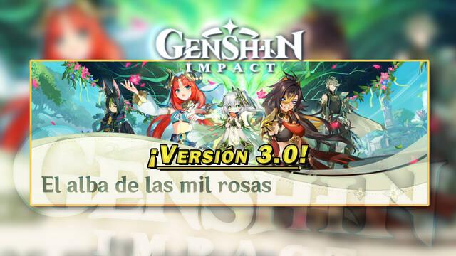 Genshin Impact v3.0 ya disponible: Novedades y cambios