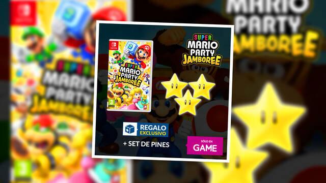 Super Mario Party Jamboree ya se puede reservar en GAME con un set de pines exclusivo de regalo.