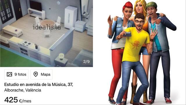 'Es para fliparlo': Usan fotos de Los Sims para anunciar un piso en alquiler en Valencia