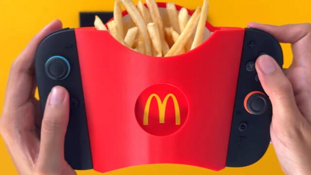 El accesorio definitivo de Switch 2: un soporte para las patatas fritas que se acopla al mando y a la consola