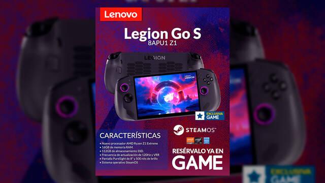 Lenovo Legion Go S modelo exclusivo de GAME ya lo puedes reservar