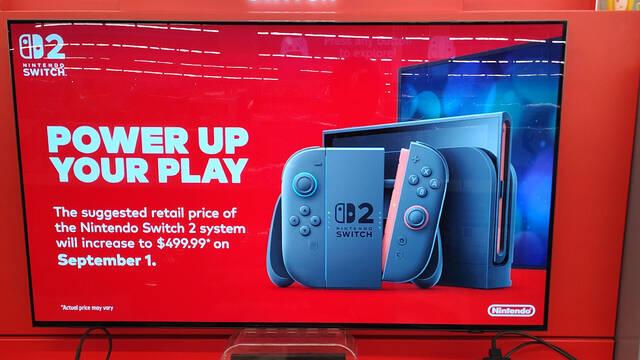 Nintendo comienza a advertir en las tiendas que Switch 2 subirá de precio muy pronto