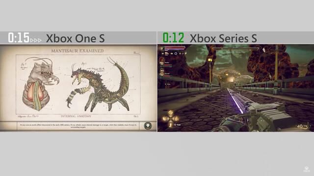 Xbox Series S The Outer Worlds tiempos de carga