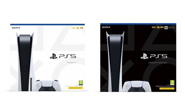 Estas son las cajas de PS5 y PS5 Digital Edition