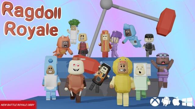 Ragdoll Royale, la copia de Fall Guys en Roblox.