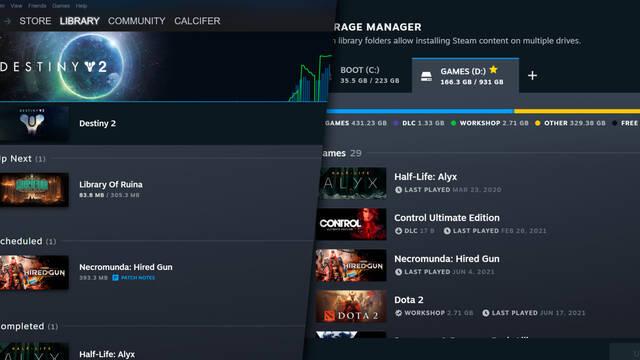 Steam actualizaci�n descargas y biblioteca