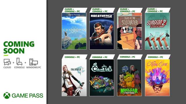 Primera tanda de juegos de Xbox Game Pass de septiembre.