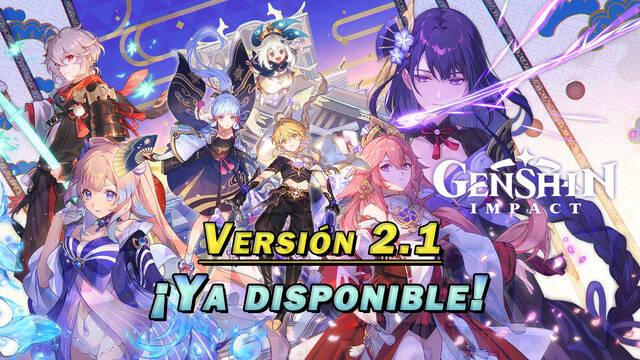 Genshin Impact v2.1 ya disponible: todos los detalles