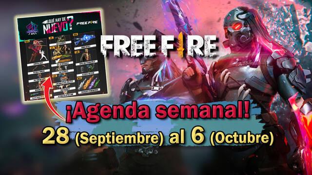 FREE FIRE | Agenda semanal del 28 de septiembre al 4 de octubre: Todas las novedades de la tienda