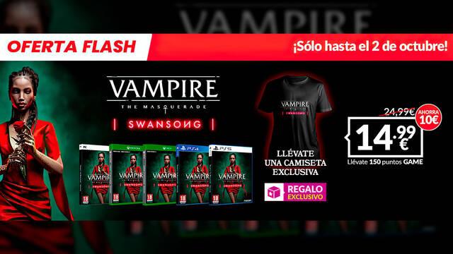 Vampire: The Masquerade - Swansong de oferta en GAME con camiseta de regalo