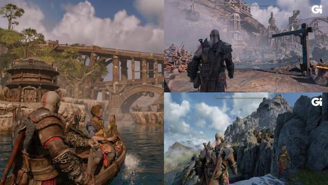 Nuevo vistazo a uno de los nueve reinos de God of War: Ragnarok