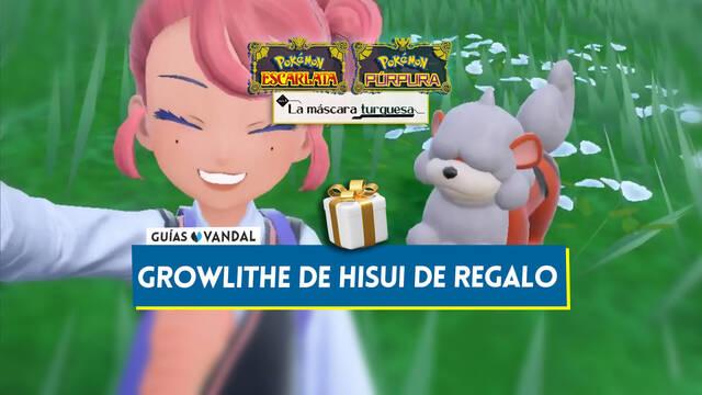 C�mo conseguir un Growlithe de Hisui de regalo en Pok�mon La m�scara turquesa - Pok�mon Escarlata y P�rpura