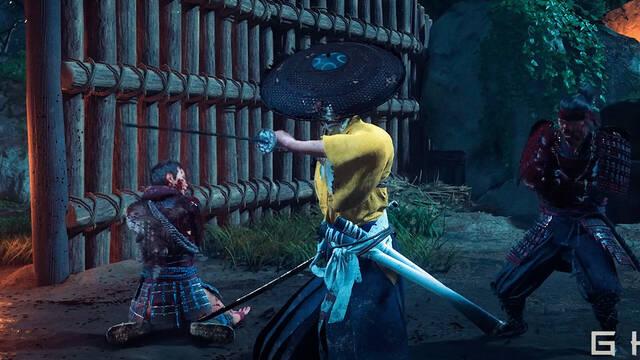 Ghost of Yotei combate con dos katanas gameplay v�deo
