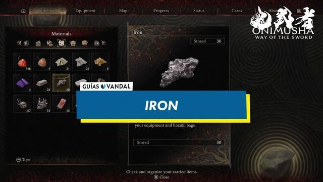 Iron in Onimusha: Way of the Sword and How to Get It