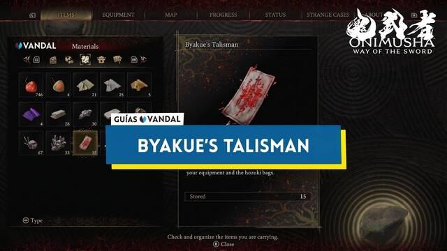 Byakue's Talisman in Onimusha: Way of the Sword and How to Get It