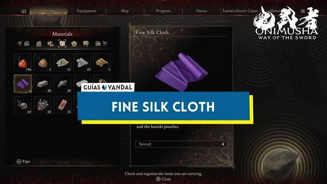 Fine Silk Cloth in Onimusha: Way of the Sword and How to Get It