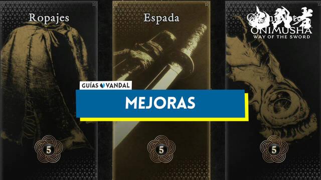 Todas las mejoras en Onimusha: Way of the Sword y para qu� sirven - Onimusha: Way of the Sword