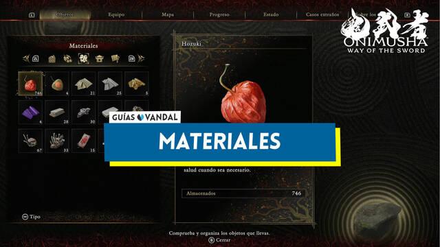 Todos los materiales en Onimusha: Way of the Sword y c�mo conseguirlos - Onimusha: Way of the Sword
