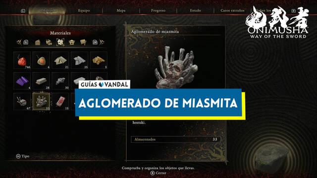 Aglomerado de miasmita en Onimusha: Way of the Sword y c�mo conseguirlo - Onimusha: Way of the Sword