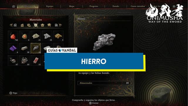 Hierro en Onimusha: Way of the Sword y c�mo conseguirlo - Onimusha: Way of the Sword
