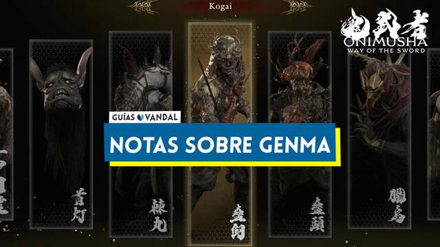 Todas las Notas sobre Genma en Onimusha: Way of the Sword y c�mo conseguirlas - Onimusha: Way of the Sword