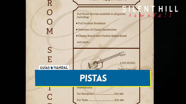 Todas las pistas en Silent Hill Townfall y localizaci�n - Silent Hill Townfall