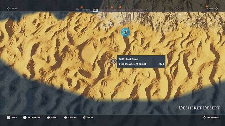 Tumba de Seth-Anat en desierto Desheret de Assassin's Creed Origins