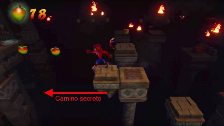 Segundo nivel secreto Crash Bandicoot Cabeza 3