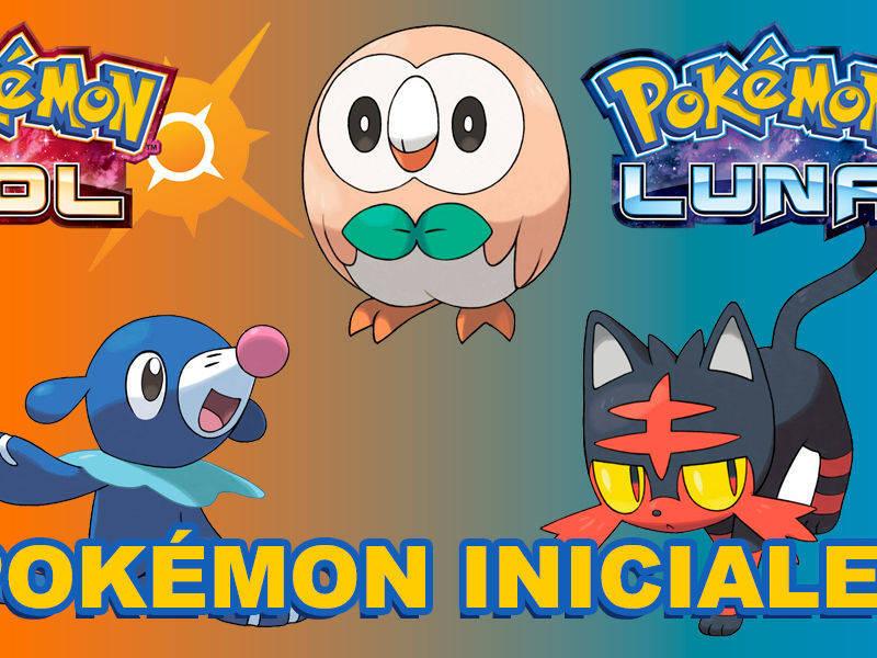 Pokémon iniciales de Pokémon Sol y Luna y sus evoluciones