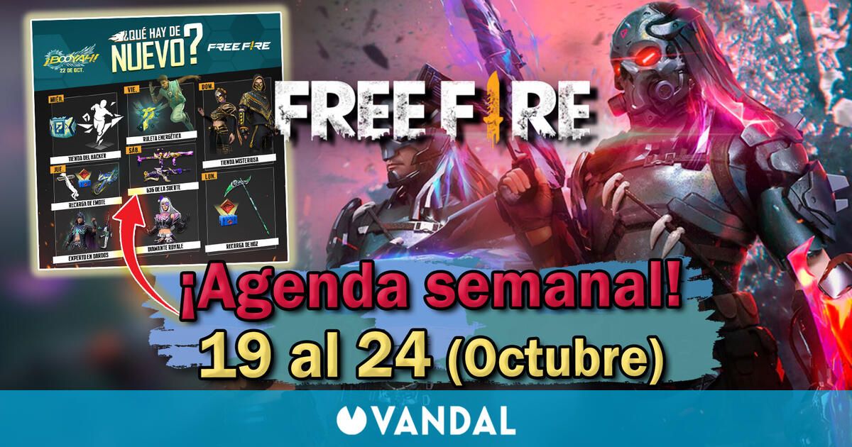FREE FIRE | Agenda semanal del 19 al 24 de octubre: Artesano/a de la Muerte  y G36 - Vandal