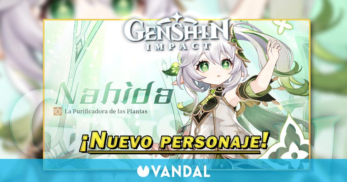 Genshin Impact presenta a Nahida Tráiler fecha y habilidades del nuevo personaje Vandal