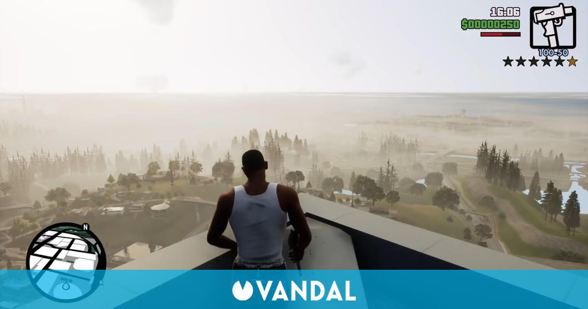 GTA San Andreas Definitive Edition añade niebla y luce mucho mejor