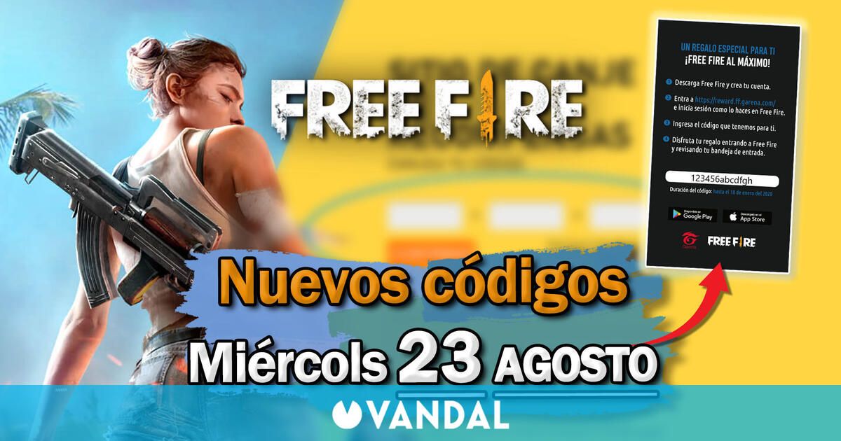 FREE FIRE | Códigos de hoy miércoles 23 de agosto de 2023 - Recompensas gratis