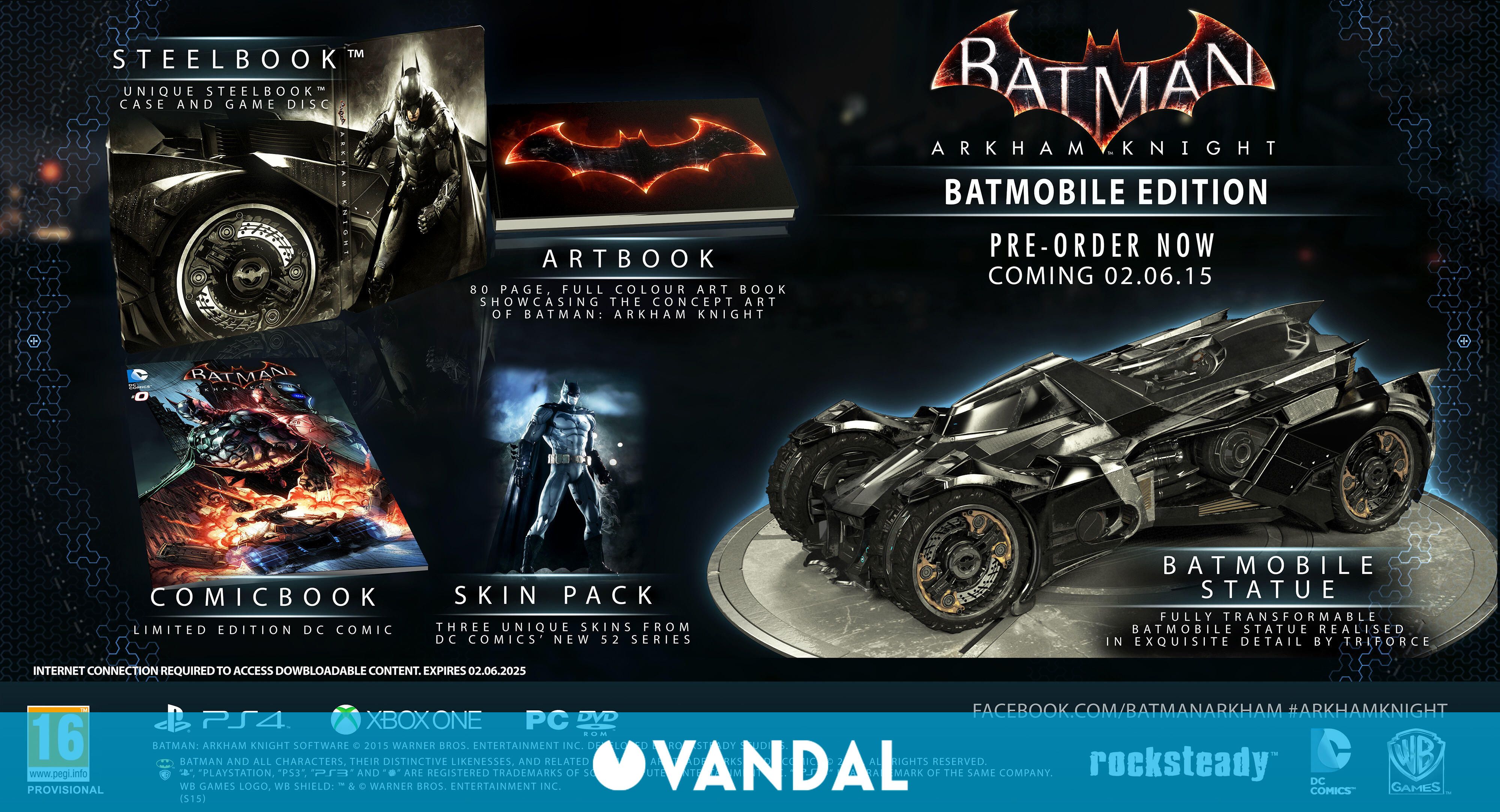 Warner Bros. cancela la edición de Batman: Arkham Knight con una figura del  Batmóvil - Vandal