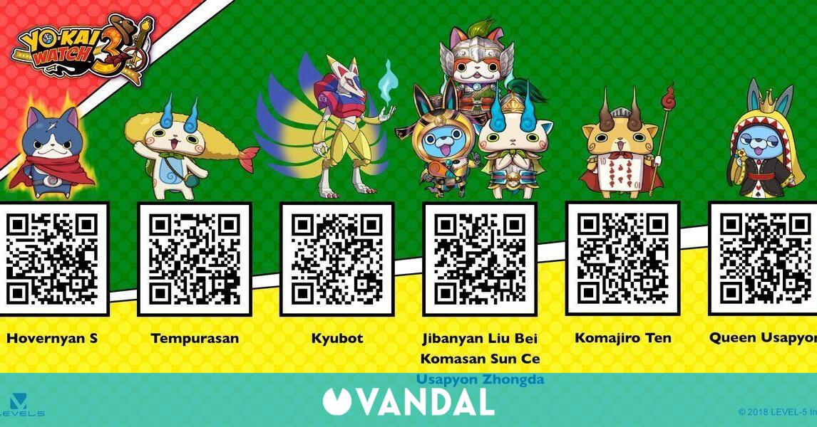 Consigue yokais especiales con estos códigos QR de Yo-Kai Watch 3