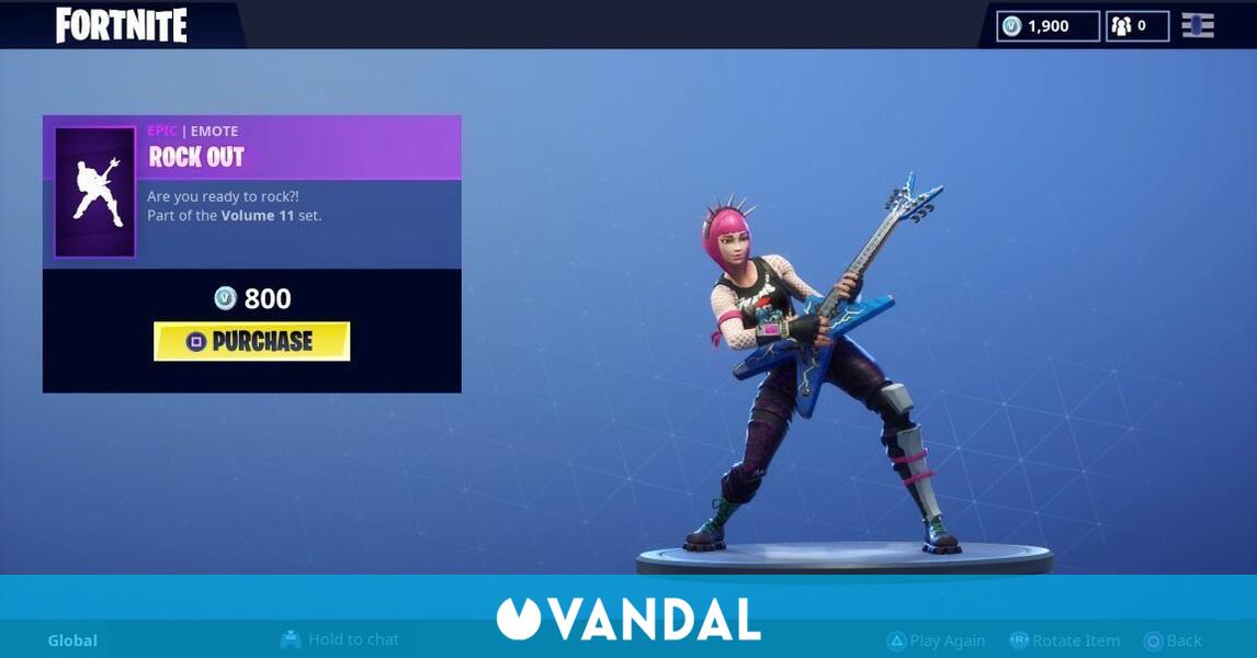 Rockout Set Fortnite La Skin Mas Rara De Fortnite Battle Royale Regresa A La Tienda Del Juego Vandal