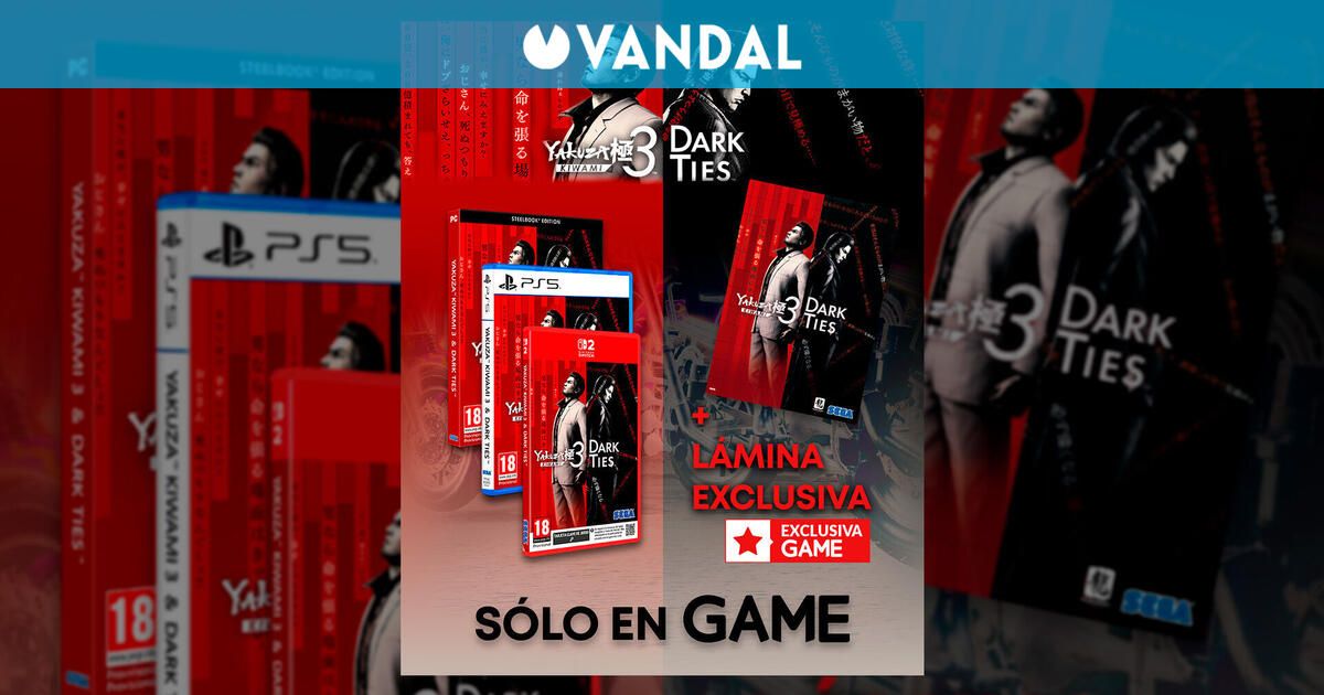Ya puedes reservar Yakuza Kiwami 3 y Dark Ties en GAME, con una lámina exclusiva de regalo