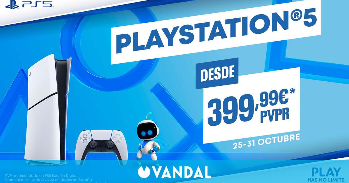 PlayStation 5 estará rebajada 50 euros del 25 al 31 de octubre, en todas sus ediciones y packs