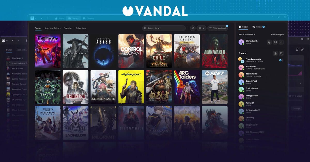 Epic Games estrena un nuevo launcher mucho más rápido: la biblioteca carga 30 veces antes y supera a Steam