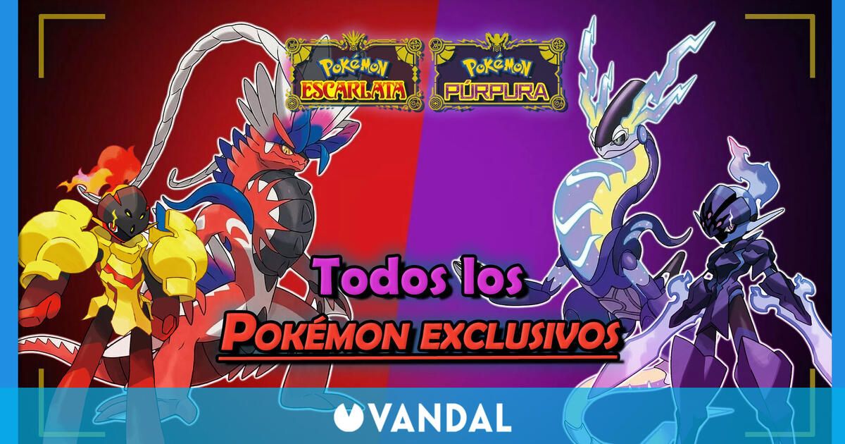 Pokémon Escarlata y Púrpura: todos los exclusivos de cada edición y sus  diferencias - Meristation