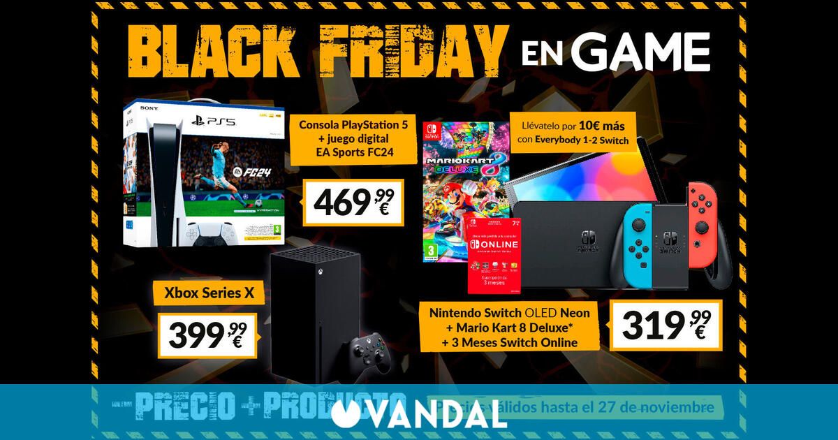 Da igual si prefieres PS5, Xbox Series o Switch: En el Black Friday de GAME tienes todas rebajadas