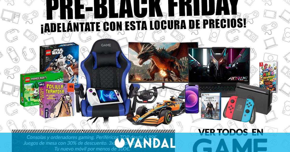 GAME España anuncia numerosas ofertas como anticipo al Black Friday