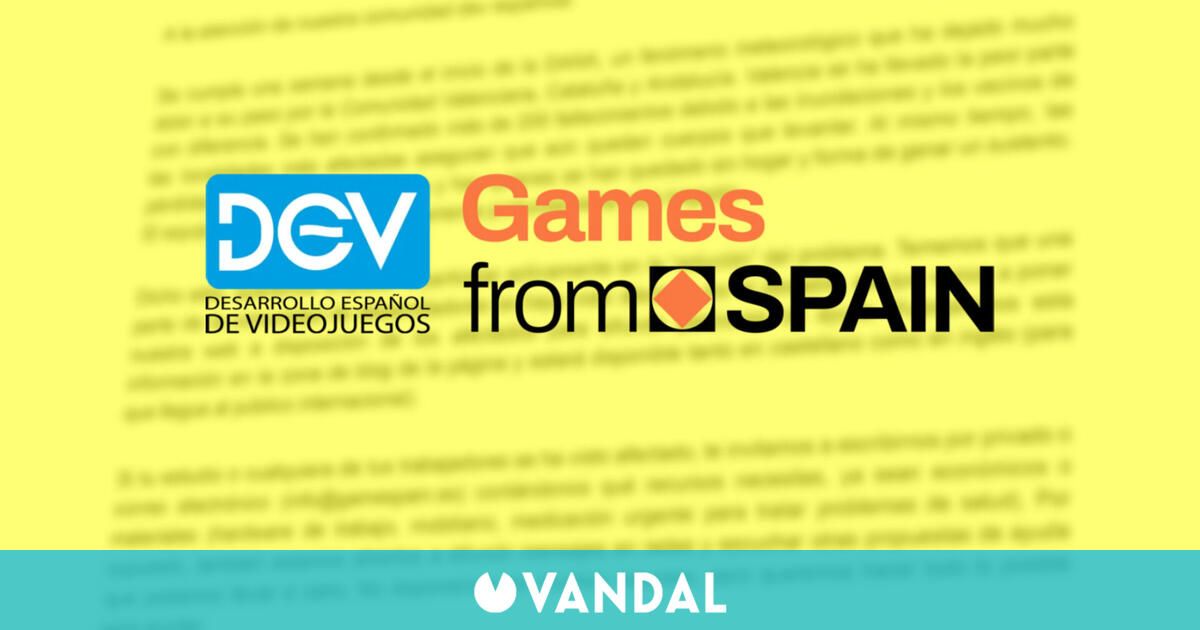 La asociación Games From Spain ofrece su ayuda a estudios de videojuegos afectados por la DANA de Valencia