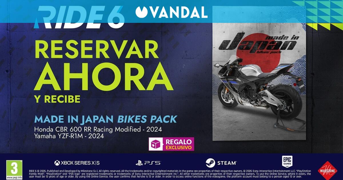 Reserva RIDE 6 en GAME y llévate en exclusiva el DLC con icónicas motos japonesas