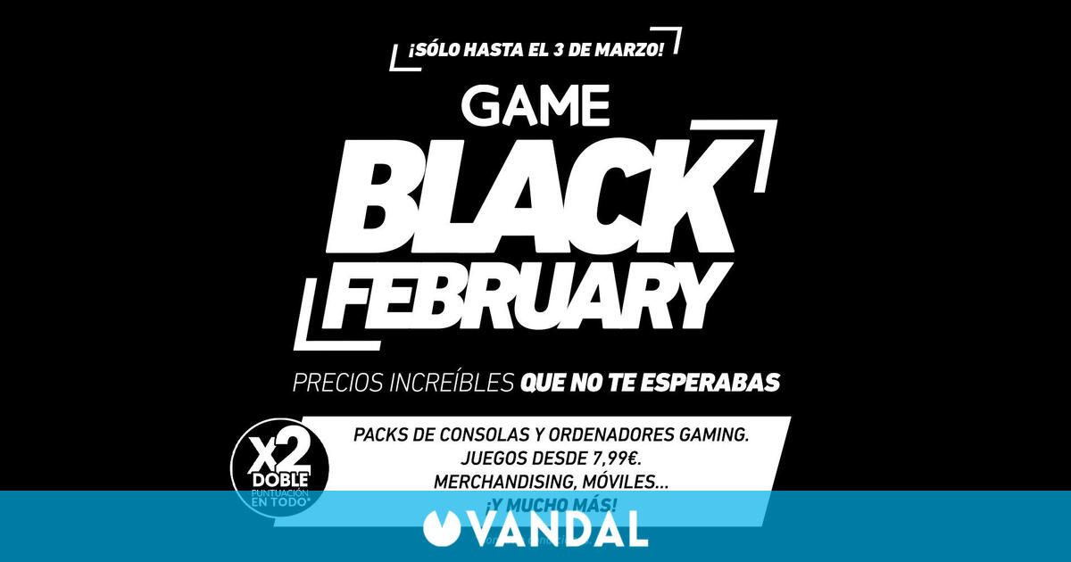 Vuelve el GAME Black February con grandes chollos y doble puntuación por tiempo limitado