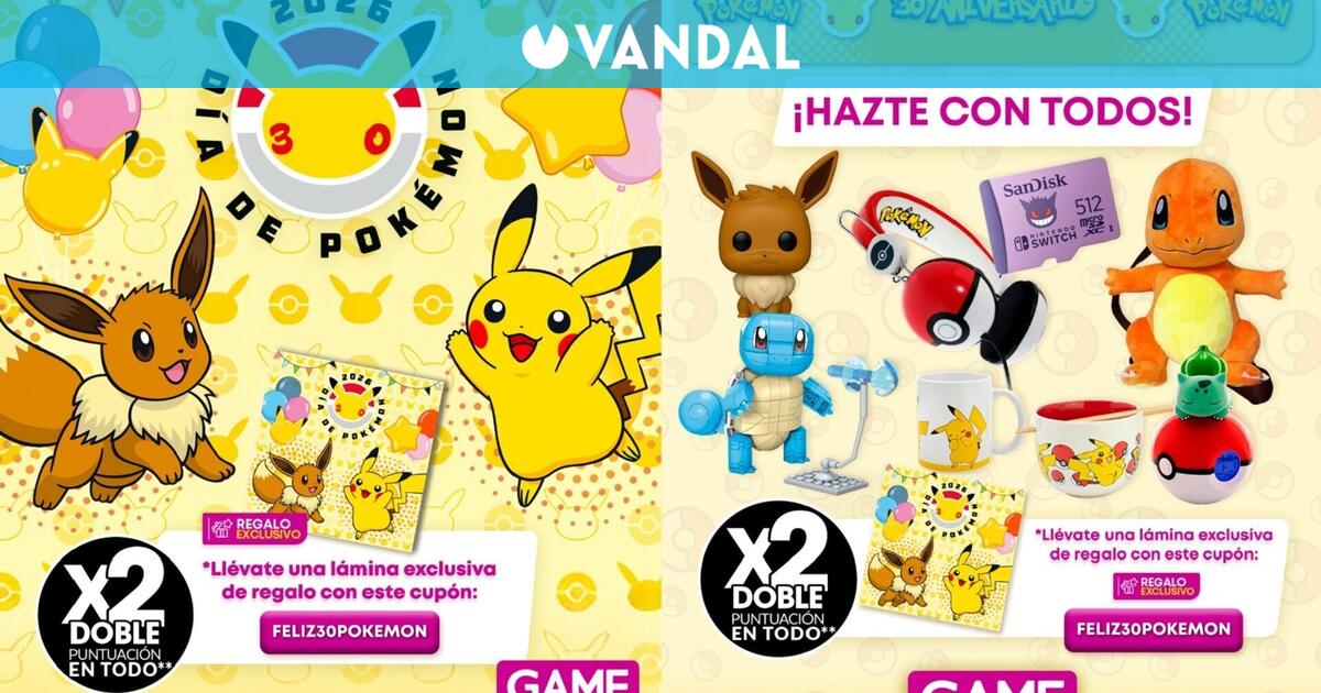 GAME celebra los 30 años de Pokémon con regalos, promociones y recompensas especiales